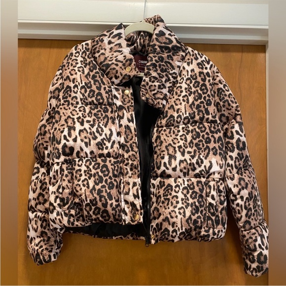 Ci Sono Jackets & Blazers - Leopard Print Puffer Jacket